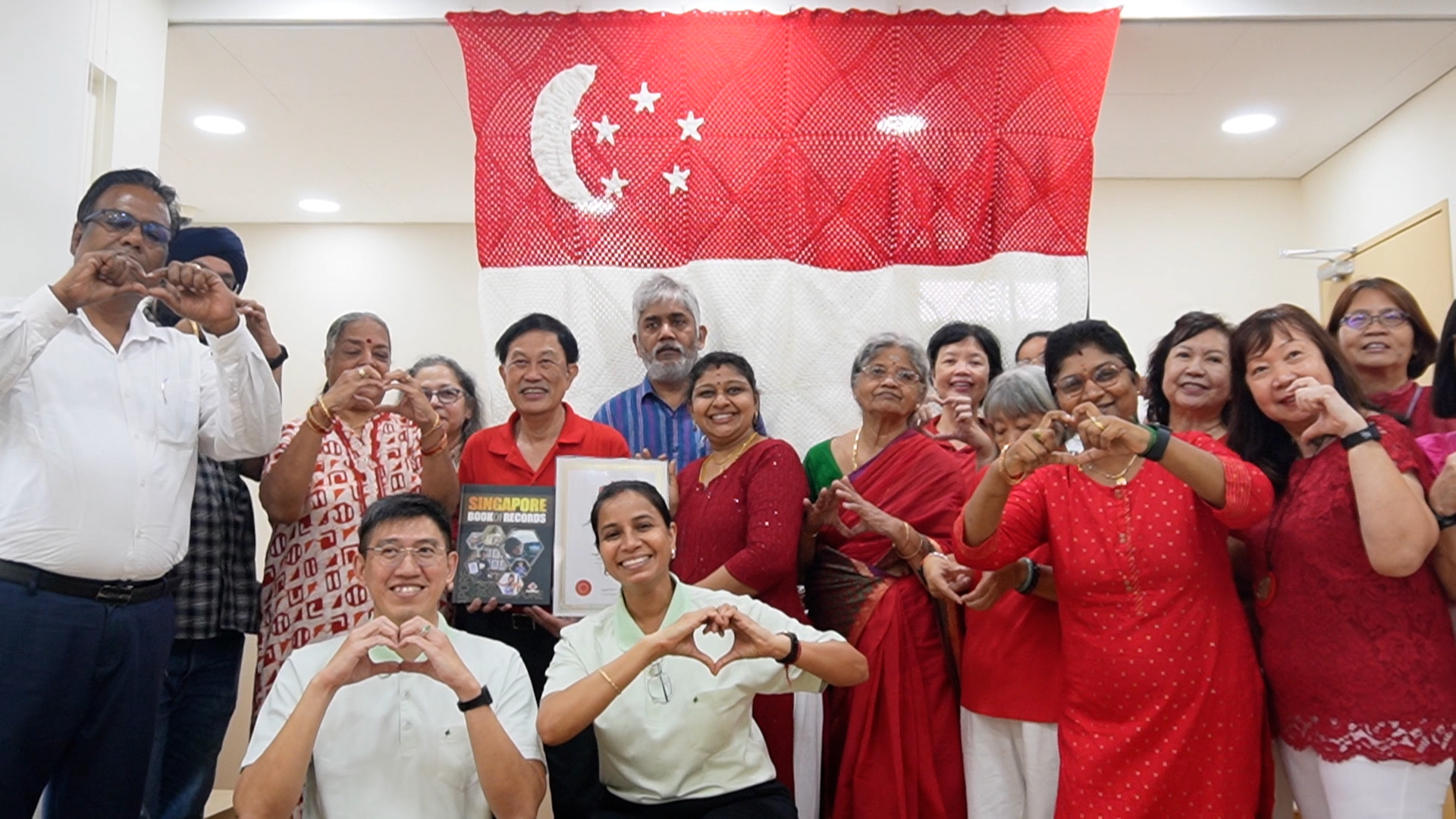 Seniors Set New Singapore Record with Giant National Flag and “SG59” Upcycled Artwork